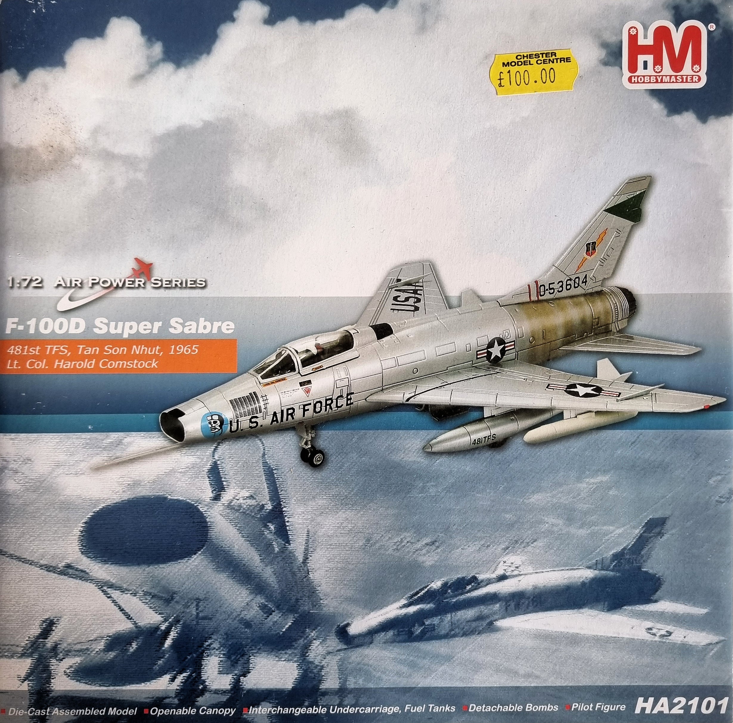 Hobbymaster 1:72 Air Power Series F-100d Super Sabre Ha2101 – Chester 