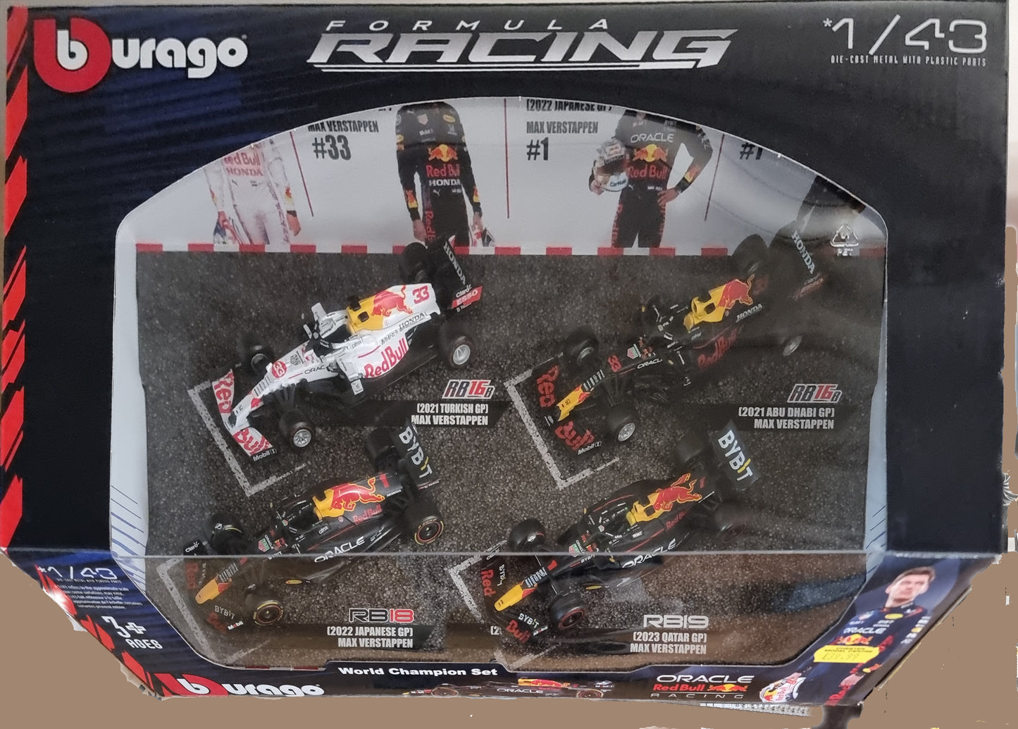 Bburago F1 Lando Norris McLaren Formula 1 Team - 4 x Car set