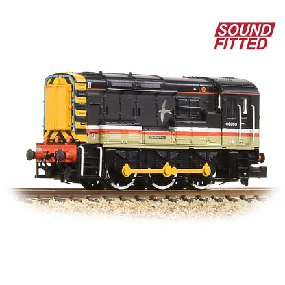 Graham Farish N Gauge 371-005ASF Class 08 08950 'Neville Hill 1st' BR InterCity (Swallow) Sound Fitted