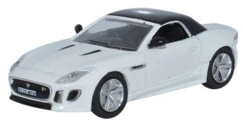 Oxford Diecast Jaguar F Type Polaris White - 1:76 Scale