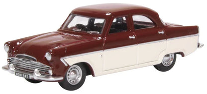 Oxford Diecast 76FZ002 Ford Zodiac MkII Imperial Maroon/Ermine White