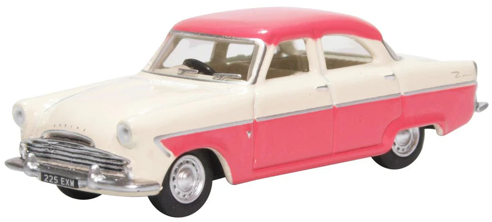 Oxford Diecast 76FZ003 Ford Zodiac MkII Ermine White/Pink