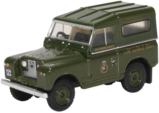 Oxford Diecast Land Rover Series II SWB Hard Back Civil Defence - 1:76 Scale