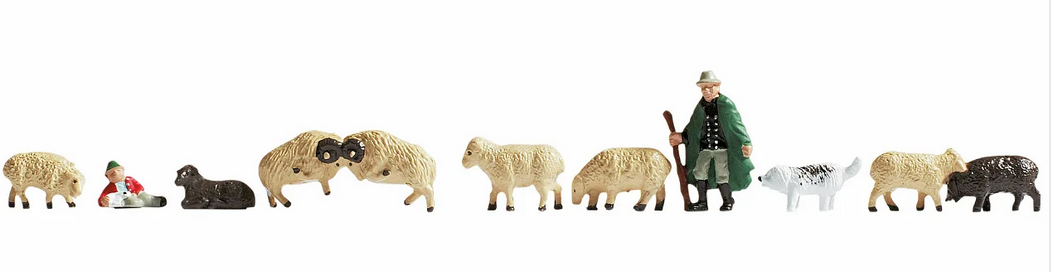 Noch TT 45750 Shepherd & Sheep Figure Set