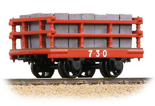 Bachmann 73-028A Dinorwic Slate Wagon With Sides Red With Load