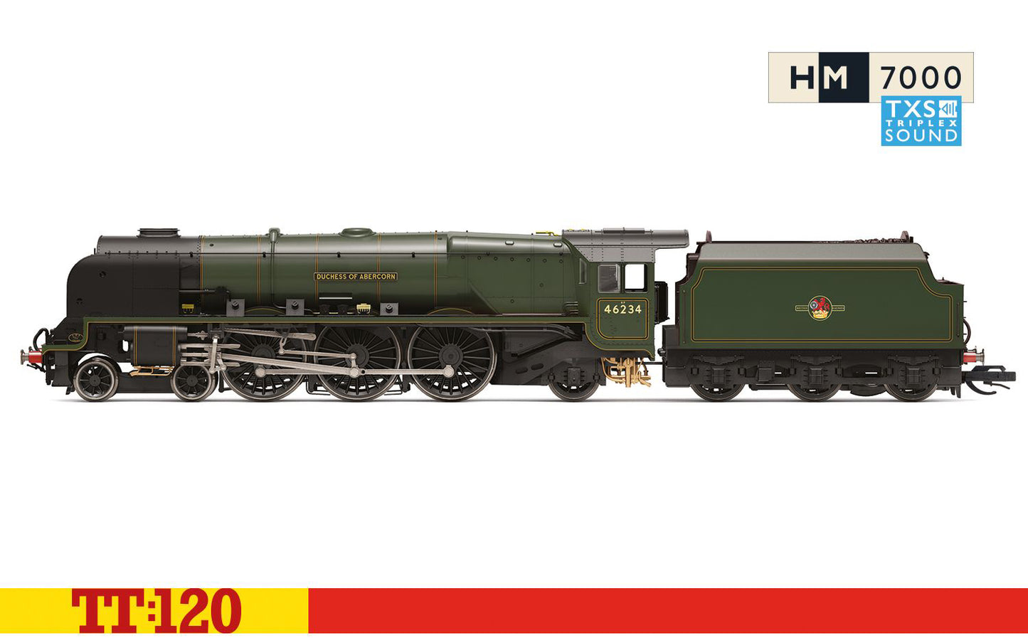 Hornby TT120 - TT3012TXSM BR (Late), Princess Coronation, 4-6-2, 46234, 'Duchess of Abercorn' - Era 5 - Sound Fitted