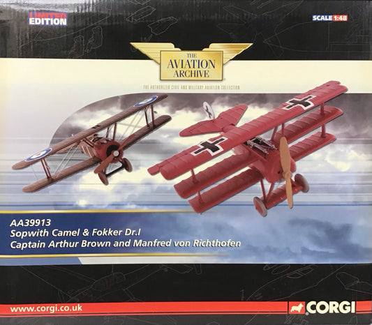 Corgi AA39913 Sopwith Camel & Fokker Dr.I