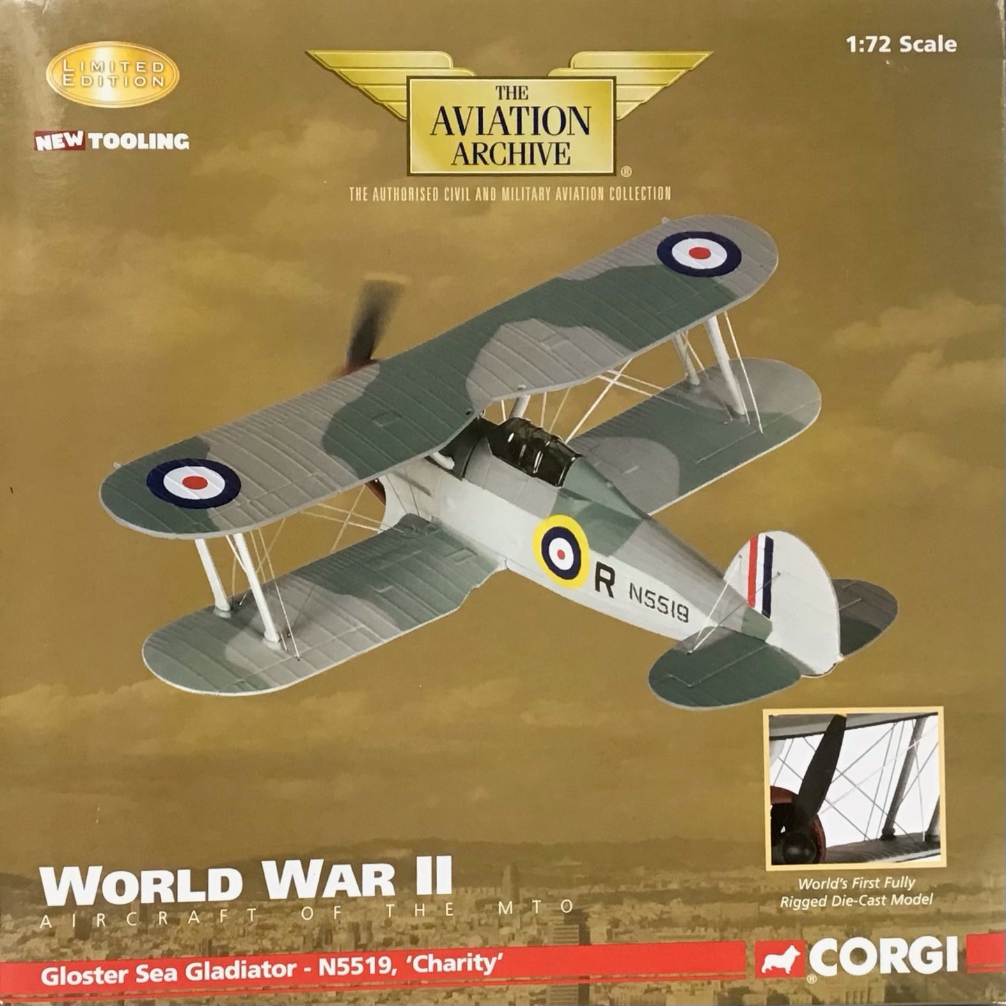 Corgi AA36203 Gloster Sea Gladiator N5519 ‘Charity’