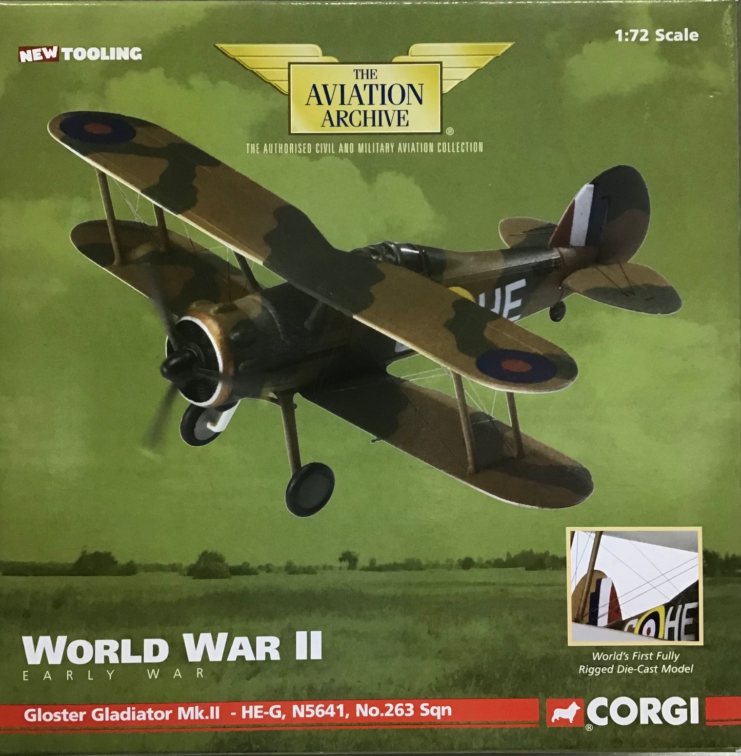 Corgi AA36201 Gloster Gladiator Mk.II - HE-G, N5641, No.263 Sqn - Chester Model Centre