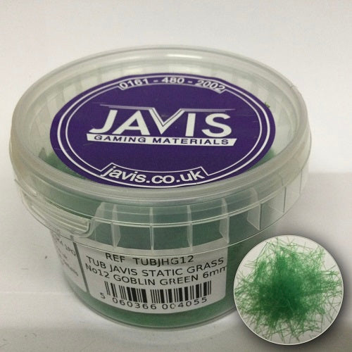 Javis STATIC GRASS No 12 GOBLIN GREEN 6mm - Chester Model Centre