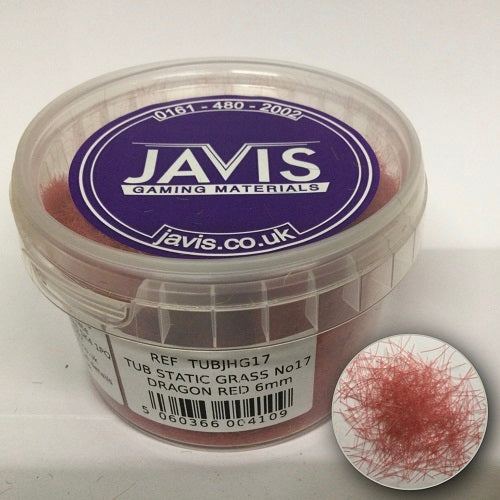 Javis STATIC GRASS No 17 DRAGON RED 6mm - Chester Model Centre