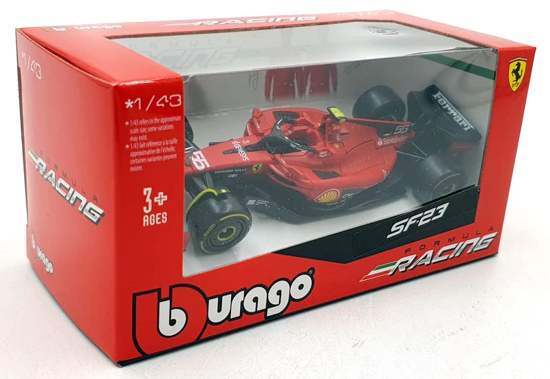 Bburago 1/43 Scale 18-36836 - F1 Ferrari SF23 2023 #55 Carlos Sainz