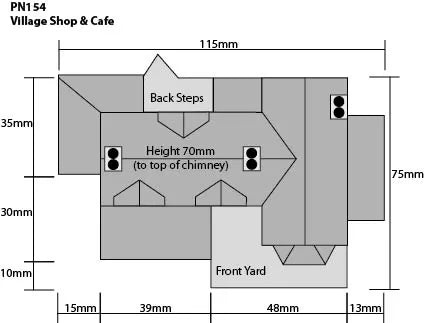 Melcalfe PN154 N Gauge - Village Shop & Cafe