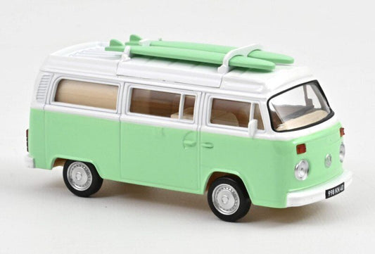 NOREV VW Volkswagen T2 Combi Camperbus - 1973 - mint green - scale 1:43