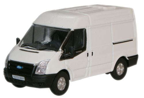 Oxford Diecast OO Gauge Frozen White New Ford Transit Van (M.Roof) Mk5 - Chester Model Centre