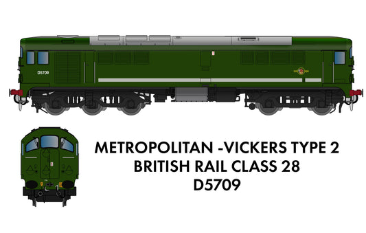 Rapido Trains 905001 N Gauge Class 28 D5709 BR Green - DCC Ready - Chester Model Centre