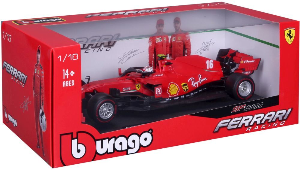 Burago 1:18 Ferrari Scuderia #16 Charles Leclerc 2020 SF1000 Soft